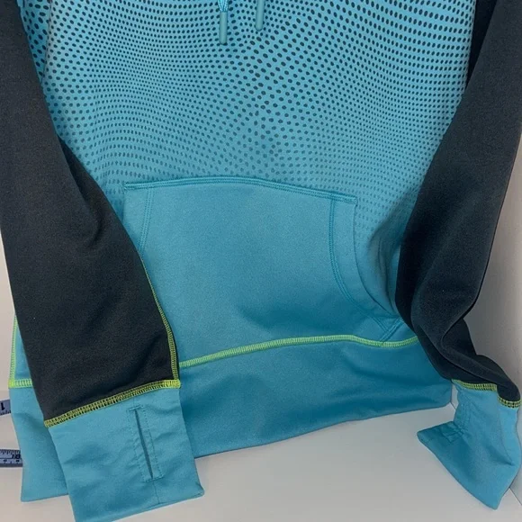 Nike Therma-Fit Fleece Hoodie small teal n gray - Picture 3 of 7